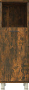 vidaXL - Badkamerkast - 30x30x95 - cm - bewerkt - hout - gerookt - eikenkleurig