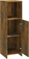 vidaXL - Badkamerkast - 30x30x95 - cm - bewerkt - hout - gerookt - eikenkleurig