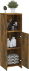 vidaXL - Badkamerkast - 30x30x95 - cm - bewerkt - hout - gerookt - eikenkleurig
