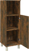 vidaXL - Badkamerkast - 30x30x95 - cm - bewerkt - hout - gerookt - eikenkleurig