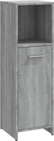 vidaXL - Badkamerkast - 30x30x95 - cm - bewerkt - hout - grijs - sonoma - eikenkleurig