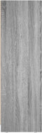 vidaXL - Badkamerkast - 30x30x95 - cm - bewerkt - hout - grijs - sonoma - eikenkleurig