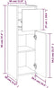 vidaXL - Badkamerkast - 30x30x95 - cm - bewerkt - hout - grijs - sonoma - eikenkleurig