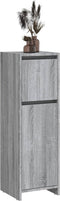 vidaXL - Badkamerkast - 30x30x95 - cm - bewerkt - hout - grijs - sonoma - eikenkleurig