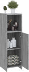 vidaXL - Badkamerkast - 30x30x95 - cm - bewerkt - hout - grijs - sonoma - eikenkleurig