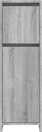 vidaXL - Badkamerkast - 30x30x95 - cm - bewerkt - hout - grijs - sonoma - eikenkleurig