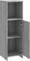 vidaXL - Badkamerkast - 30x30x95 - cm - bewerkt - hout - grijs - sonoma - eikenkleurig