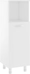 vidaXL - Badkamerkast - 30x30x95 - cm - bewerkt - hout - wit