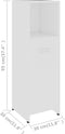 vidaXL - Badkamerkast - 30x30x95 - cm - bewerkt - hout - wit