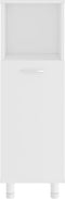vidaXL - Badkamerkast - 30x30x95 - cm - bewerkt - hout - wit