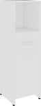vidaXL - Badkamerkast - 30x30x95 - cm - bewerkt - hout - wit