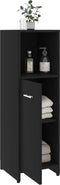 vidaXL - Badkamerkast - 30x30x95 - cm - bewerkt - hout - zwart