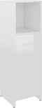 vidaXL - Badkamerkast - 30x30x95 - cm - spaanplaat - hoogglans - wit