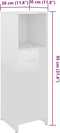 vidaXL - Badkamerkast - 30x30x95 - cm - spaanplaat - hoogglans - wit