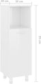 vidaXL - Badkamerkast - 30x30x95 - cm - spaanplaat - hoogglans - wit