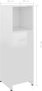 vidaXL - Badkamerkast - 30x30x95 - cm - spaanplaat - hoogglans - wit
