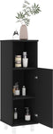 vidaXL - Badkamerkast - 30x30x95 - cm - spaanplaat - zwart