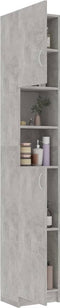 vidaXL - Badkamerkast - 32x25,5x190 - cm - bewerkt - hout - betongrijs