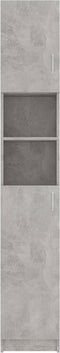 vidaXL - Badkamerkast - 32x25,5x190 - cm - bewerkt - hout - betongrijs