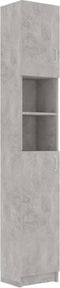 vidaXL - Badkamerkast - 32x25,5x190 - cm - bewerkt - hout - betongrijs
