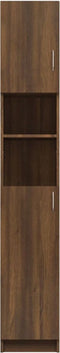 vidaXL - Badkamerkast - 32x25,5x190 - cm - bewerkt - hout - bruin - eikenkleur