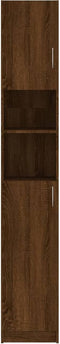 vidaXL - Badkamerkast - 32x25,5x190 - cm - bewerkt - hout - bruin - eikenkleur