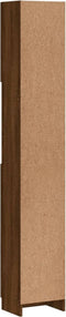 vidaXL - Badkamerkast - 32x25,5x190 - cm - bewerkt - hout - bruin - eikenkleur