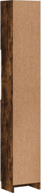 vidaXL - Badkamerkast - 32x25,5x190 - cm - bewerkt - hout - gerookt - eikenkleurig
