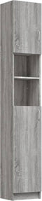 vidaXL - Badkamerkast - 32x25,5x190 - cm - bewerkt - hout - grijs - sonoma - eiken