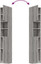 vidaXL - Badkamerkast - 32x25,5x190 - cm - bewerkt - hout - grijs - sonoma - eiken