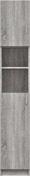 vidaXL - Badkamerkast - 32x25,5x190 - cm - bewerkt - hout - grijs - sonoma - eiken
