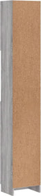 vidaXL - Badkamerkast - 32x25,5x190 - cm - bewerkt - hout - grijs - sonoma - eiken