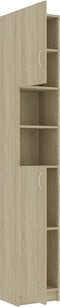 vidaXL - Badkamerkast - 32x25,5x190 - cm - bewerkt - hout - sonoma - eikenkleurig