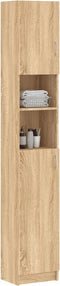 vidaXL - Badkamerkast - 32x25,5x190 - cm - bewerkt - hout - sonoma - eikenkleurig