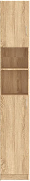 vidaXL - Badkamerkast - 32x25,5x190 - cm - bewerkt - hout - sonoma - eikenkleurig