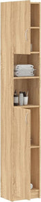 vidaXL - Badkamerkast - 32x25,5x190 - cm - bewerkt - hout - sonoma - eikenkleurig