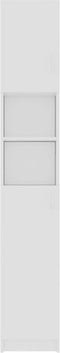 vidaXL - Badkamerkast - 32x25,5x190 - cm - bewerkt - hout - wit