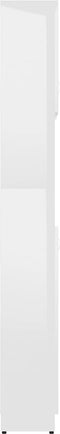 vidaXL - Badkamerkast - 32x25,5x190 - cm - spaanplaat - hoogglans - wit