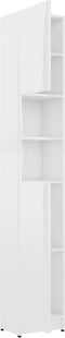vidaXL - Badkamerkast - 32x25,5x190 - cm - spaanplaat - hoogglans - wit