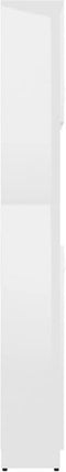 vidaXL - Badkamerkast - 32x25,5x190 - cm - spaanplaat - hoogglans - wit