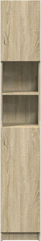 vidaXL - Badkamerkast - 32x25,5x190 - cm - spaanplaat - sonoma - eikenkleurig