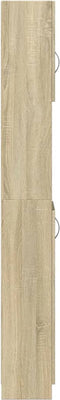 vidaXL - Badkamerkast - 32x25,5x190 - cm - spaanplaat - sonoma - eikenkleurig