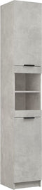 vidaXL - Badkamerkast - 32x34x188,5 - cm - bewerkt - hout - betongrijs