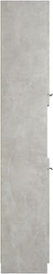 vidaXL - Badkamerkast - 32x34x188,5 - cm - bewerkt - hout - betongrijs