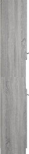vidaXL - Badkamerkast - 32x34x188,5 - cm - bewerkt - hout - grijs - sonoma - eiken