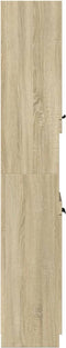 vidaXL - Badkamerkast - 32x34x188,5 - cm - bewerkt - hout - sonoma - eikenkleurig