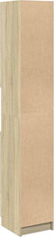 vidaXL - Badkamerkast - 32x34x188,5 - cm - bewerkt - hout - sonoma - eikenkleurig
