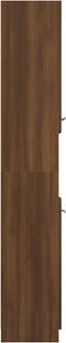 vidaXL - Badkamerkast - 32x34x188,5 - cm - bewerkt - hout - bruineikenkleurig