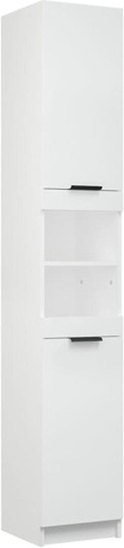 vidaXL - Badkamerkast - 32x34x188,5 - cm - bewerkt - hout - wit