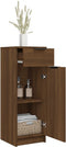 vidaXL - Badkamerkast - 32x34x90 - cm - bewerkt - hout - bruineikenkleurig